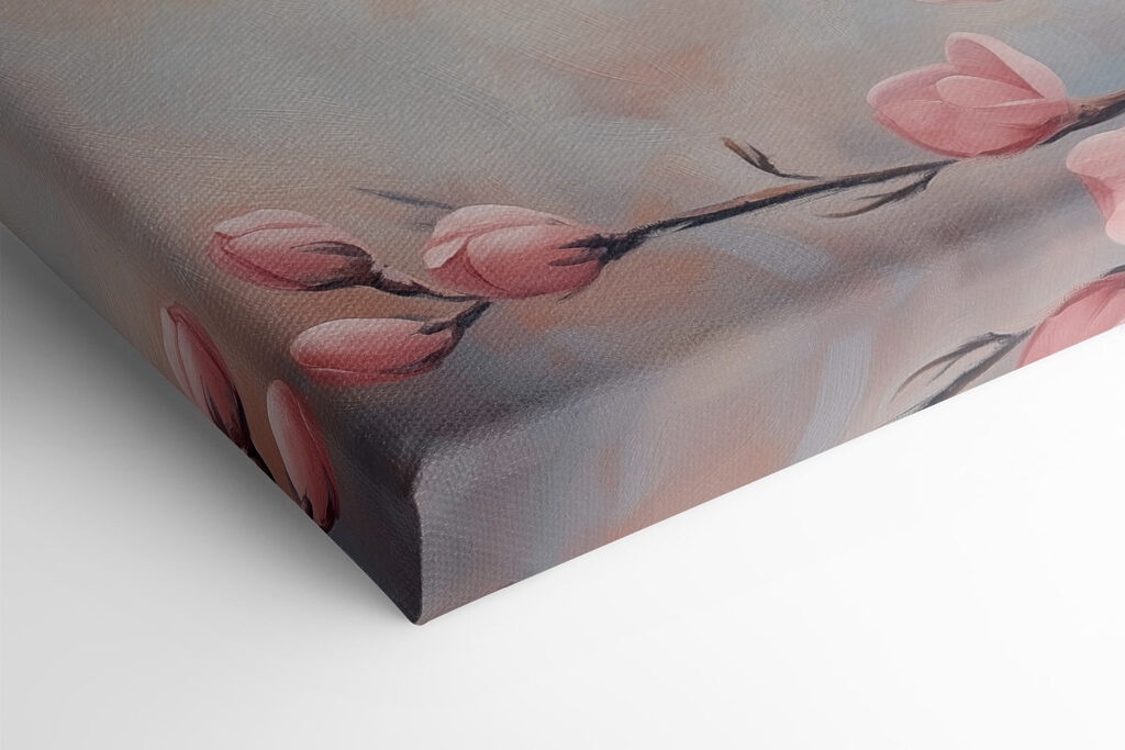 Painting of pink flowers Painting of pink flowers