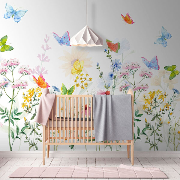 Pittura di fiori e farfalle Pittura di fiori e farfalle