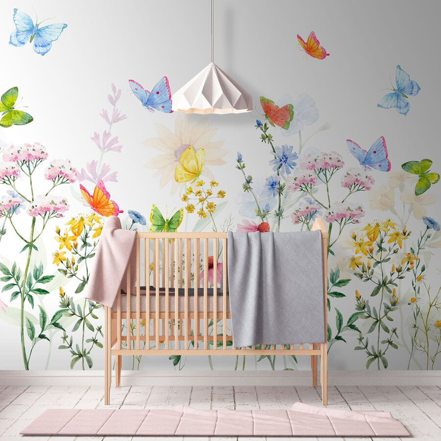 Pittura di fiori e farfalle Pittura di fiori e farfalle
