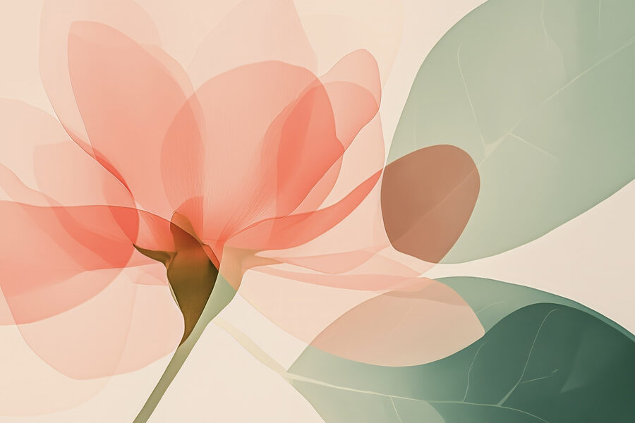 Fiore con foglie Fiore con foglie