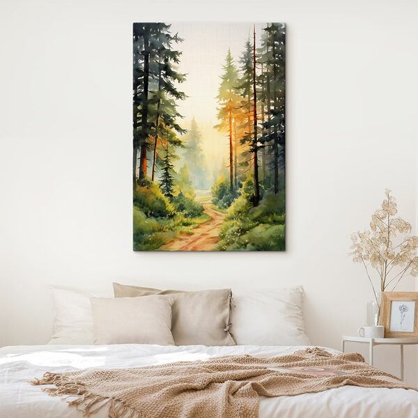 Quadri Quadri Acquerello raffigurante una foresta (COD: s41637)