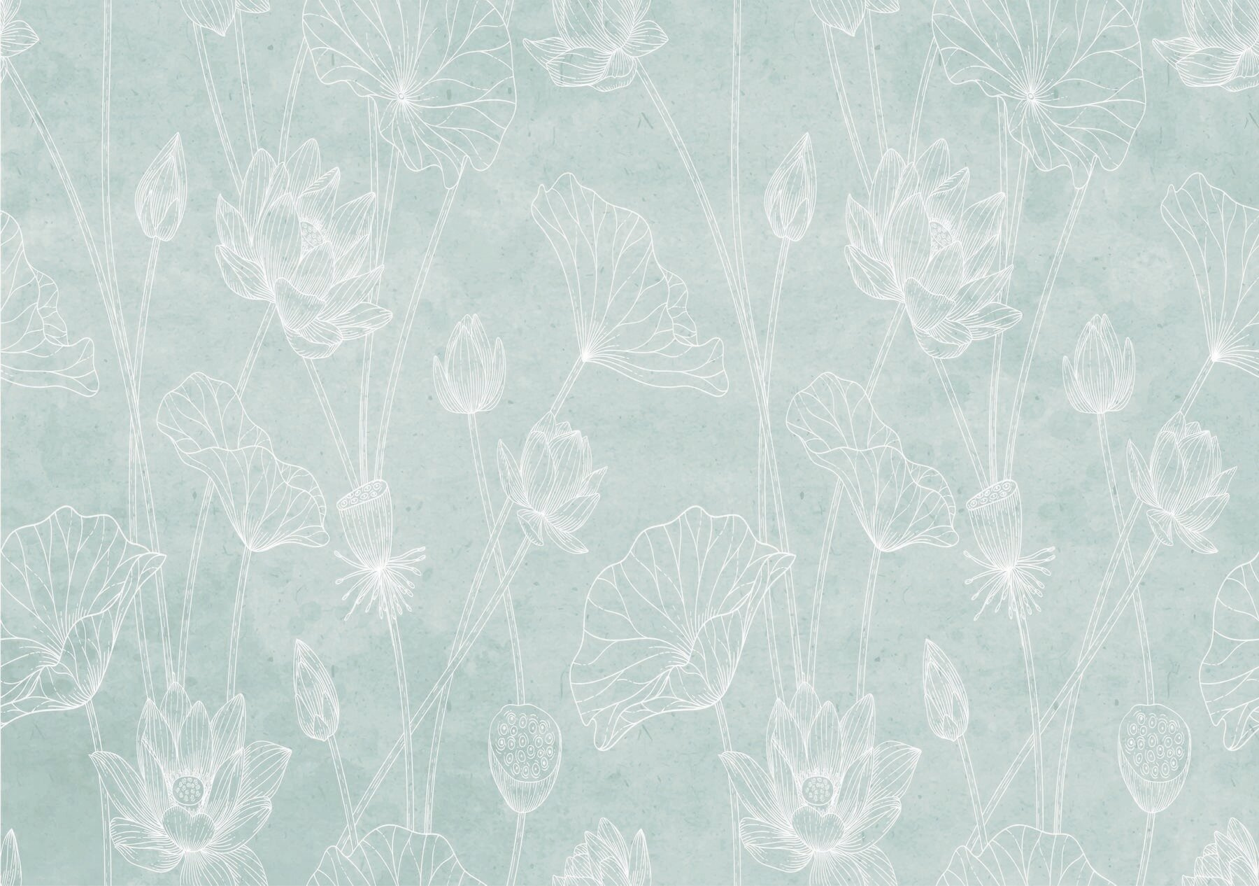 Pattern of flowers on a blue background