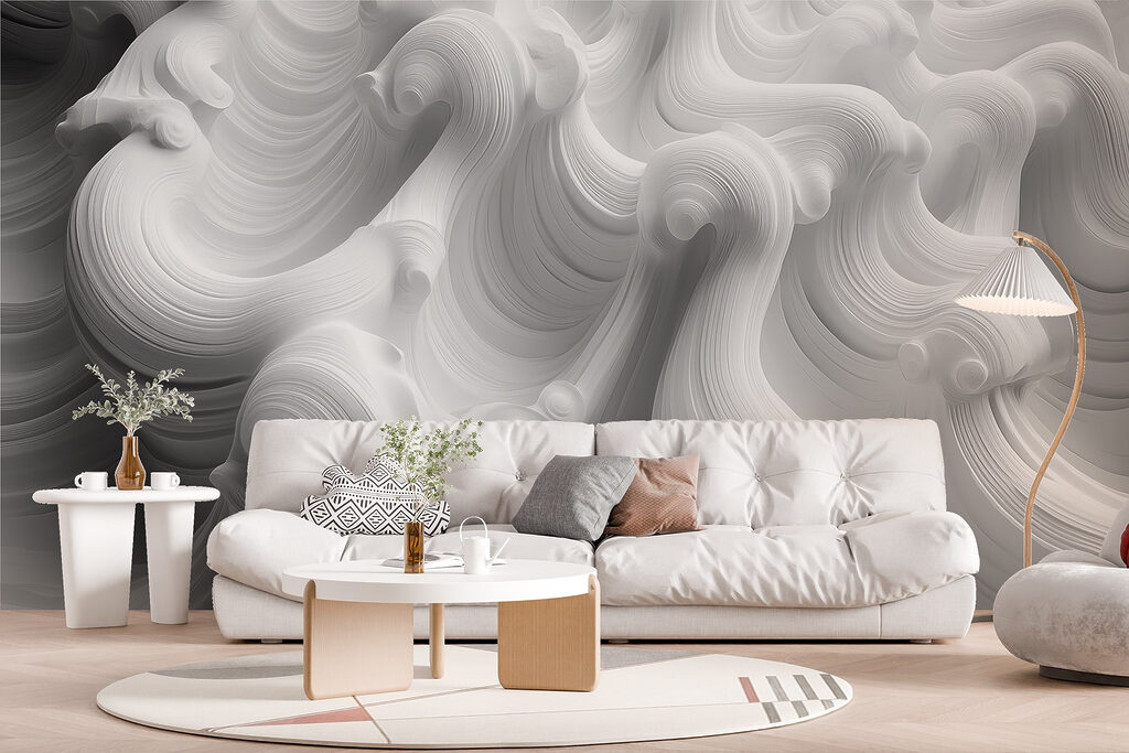 White swirly surface White swirly surface