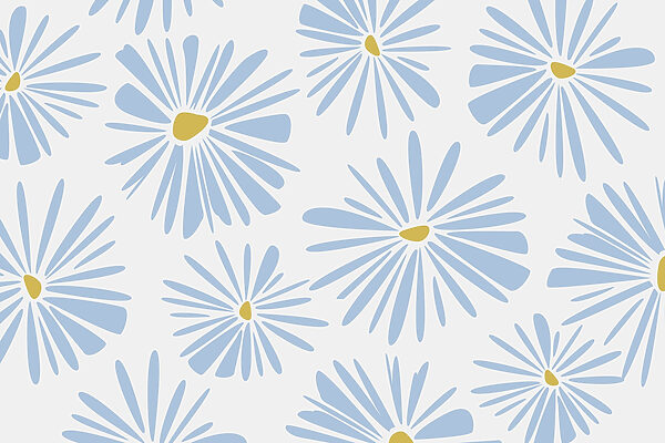 Motivo di fiori blu e gialli Motivo di fiori blu e gialli