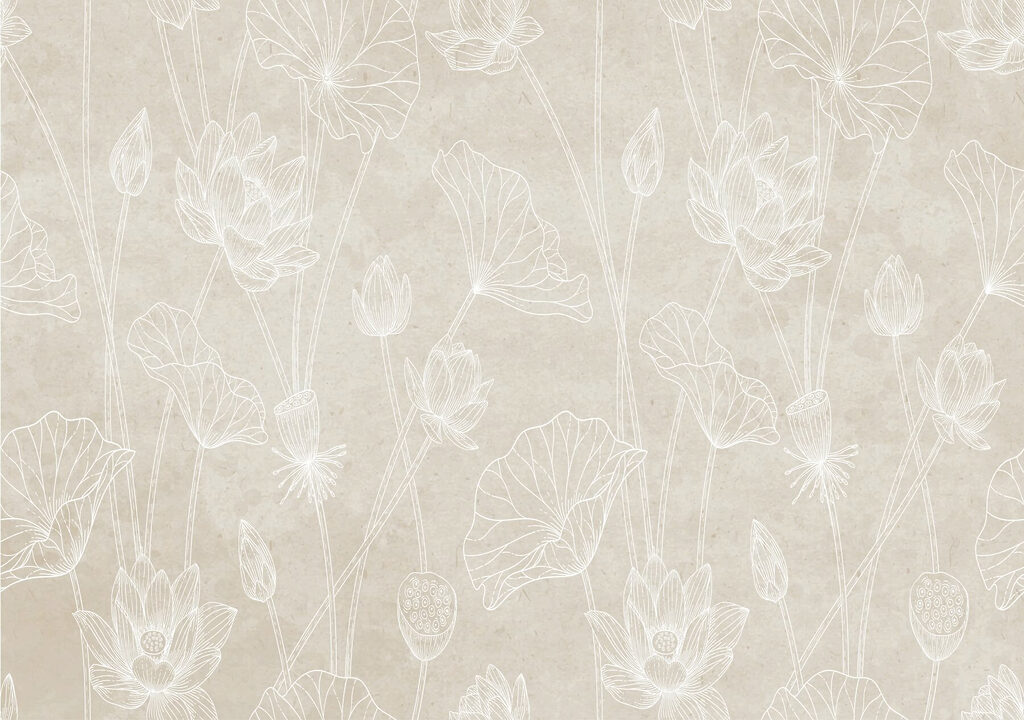Disegno a linee bianche di fiori Disegno a linee bianche di fiori