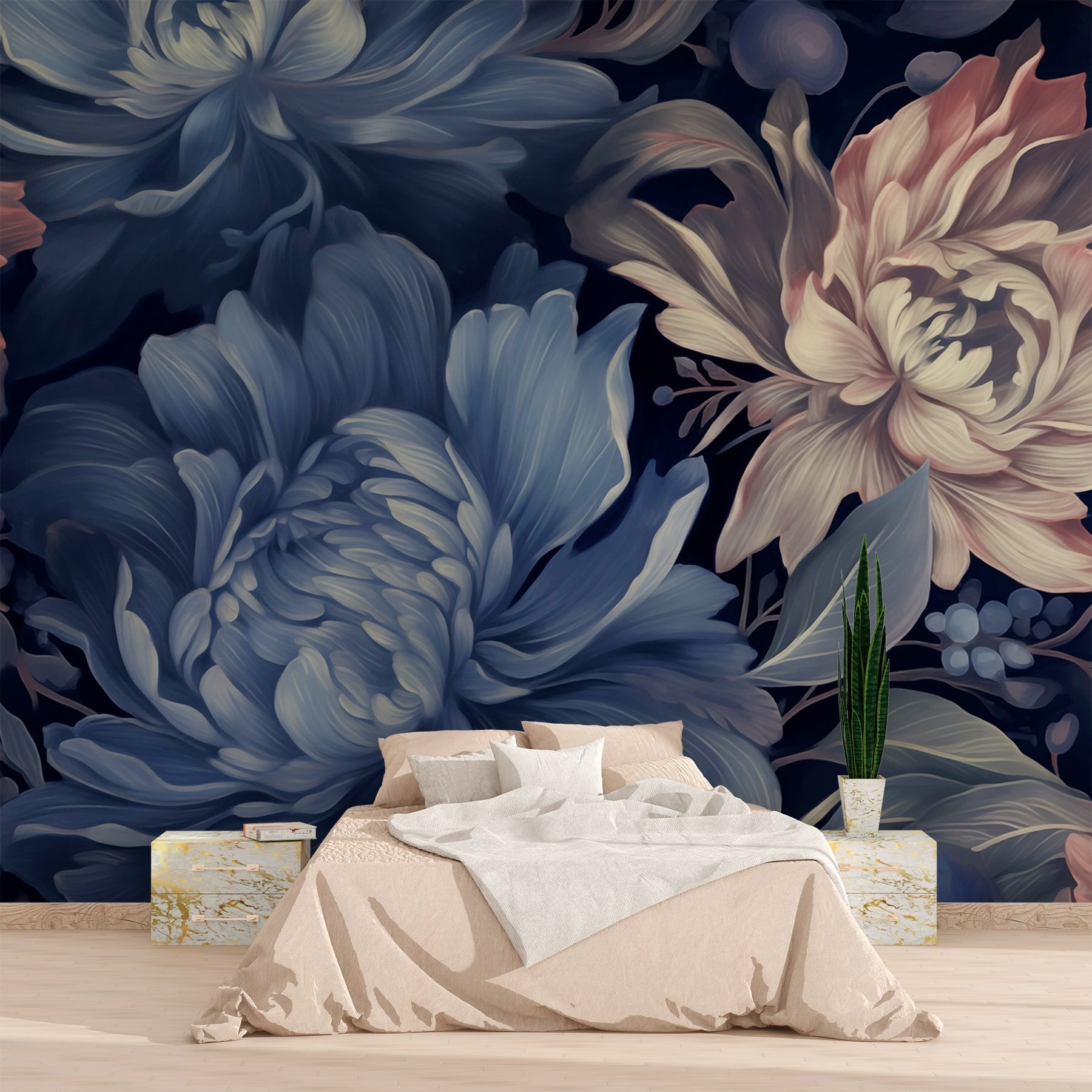 Delicate blooms in soft hues