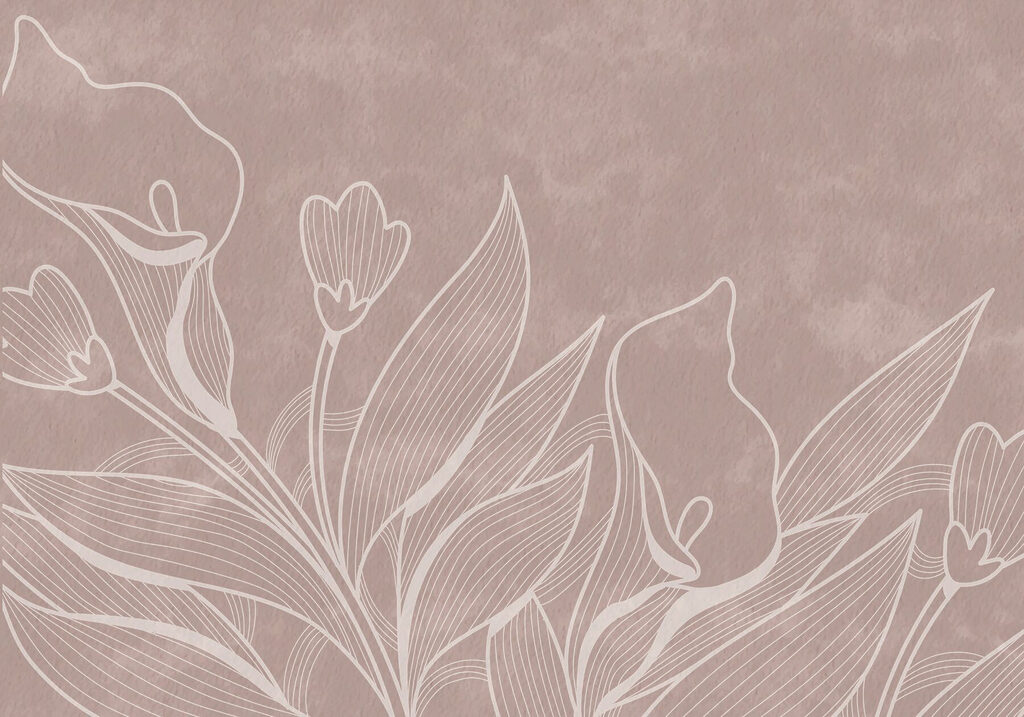 Delicato disegno di linee floreali Delicato disegno di linee floreali