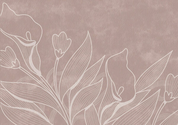 Delicato disegno di linee floreali Delicato disegno di linee floreali