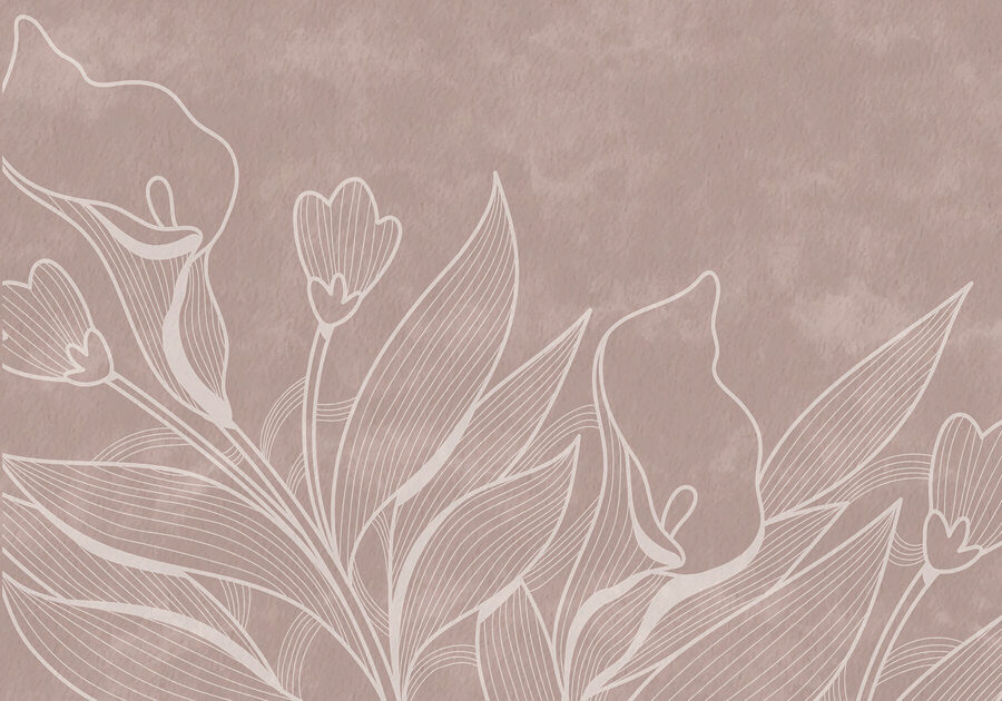 Delicato disegno di linee floreali Delicato disegno di linee floreali