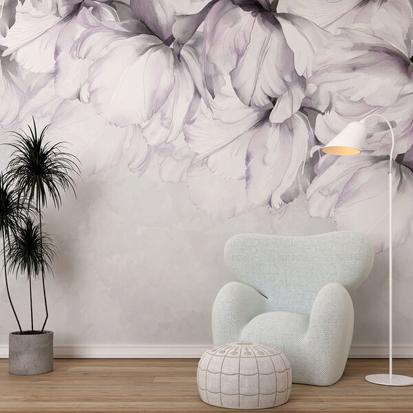 Carta da parati Carta da parati Morbidi petali su uno sfondo tenue (COD: w02280)