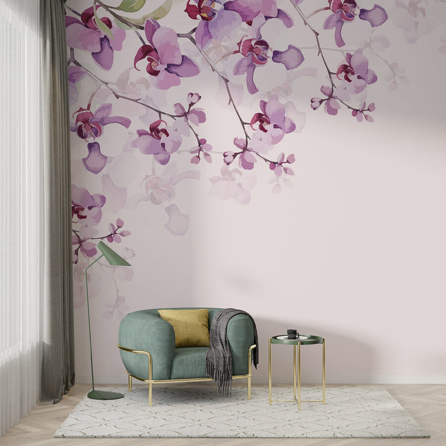Delicate orchidee in tenui tonalità pastello