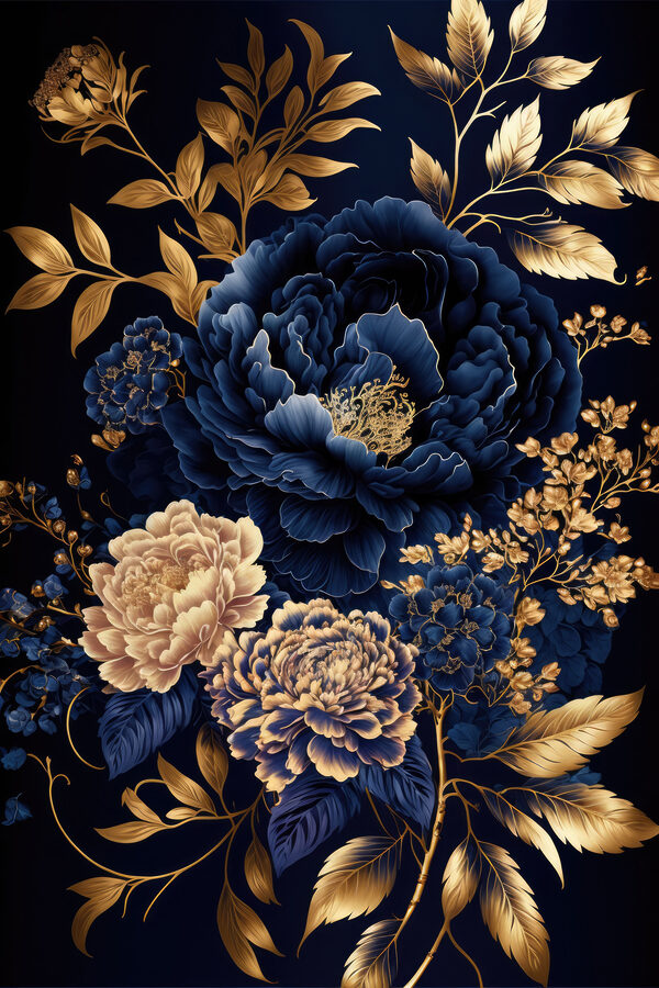 Elegant floral design on dark background