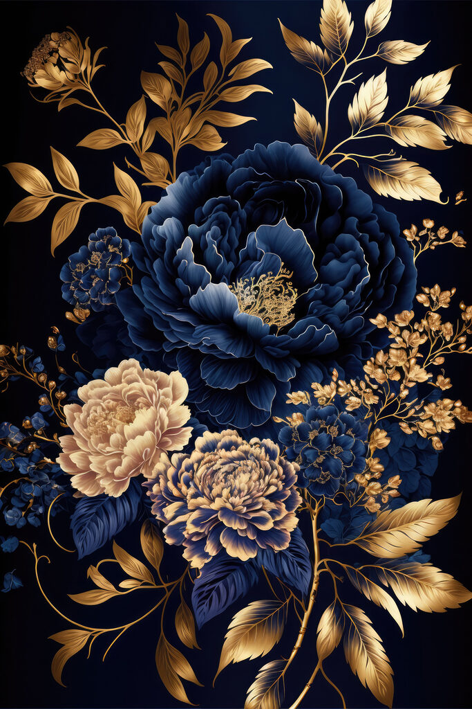 Elegant floral design on dark background