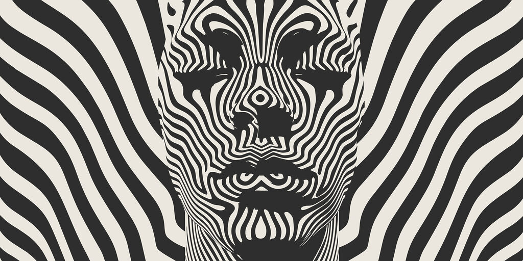 Immagine in bianco e nero del volto di una persona’. Immagine in bianco e nero del volto di una persona’.