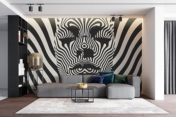 Immagine in bianco e nero del volto di una persona’. Immagine in bianco e nero del volto di una persona’.