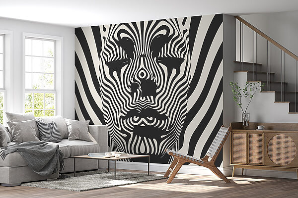 Immagine in bianco e nero del volto di una persona’. Immagine in bianco e nero del volto di una persona’.