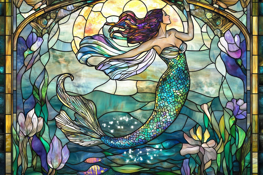 Vetrata con sirena