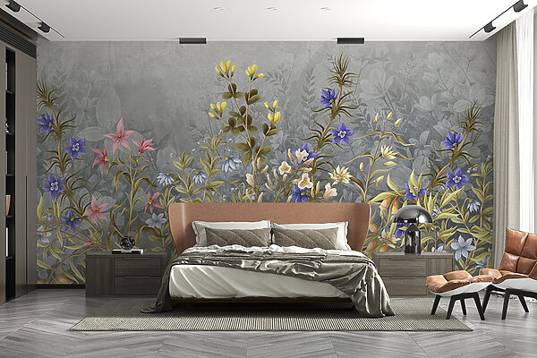 Pittura di fiori e foglie Pittura di fiori e foglie