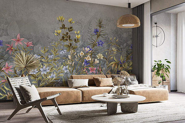 Pittura di fiori e foglie Pittura di fiori e foglie