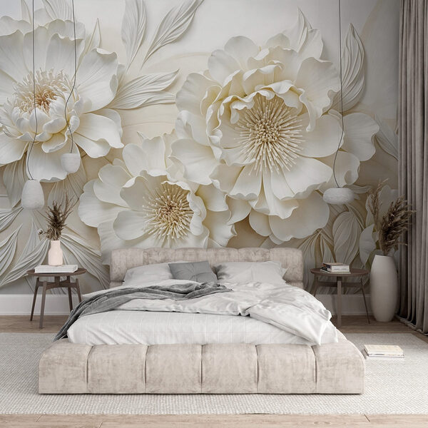 Fiori bianchi con foglie Fiori bianchi con foglie