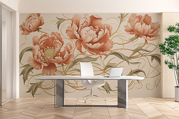 Pittura di fiori e viti Pittura di fiori e viti
