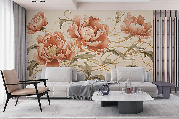 Pittura di fiori e viti Pittura di fiori e viti