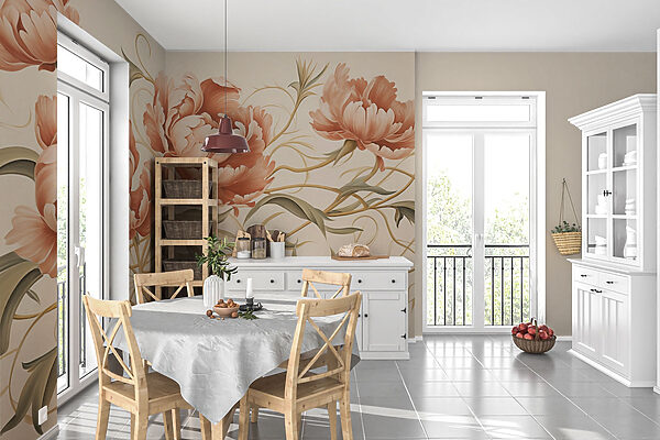 Pittura di fiori e viti Pittura di fiori e viti