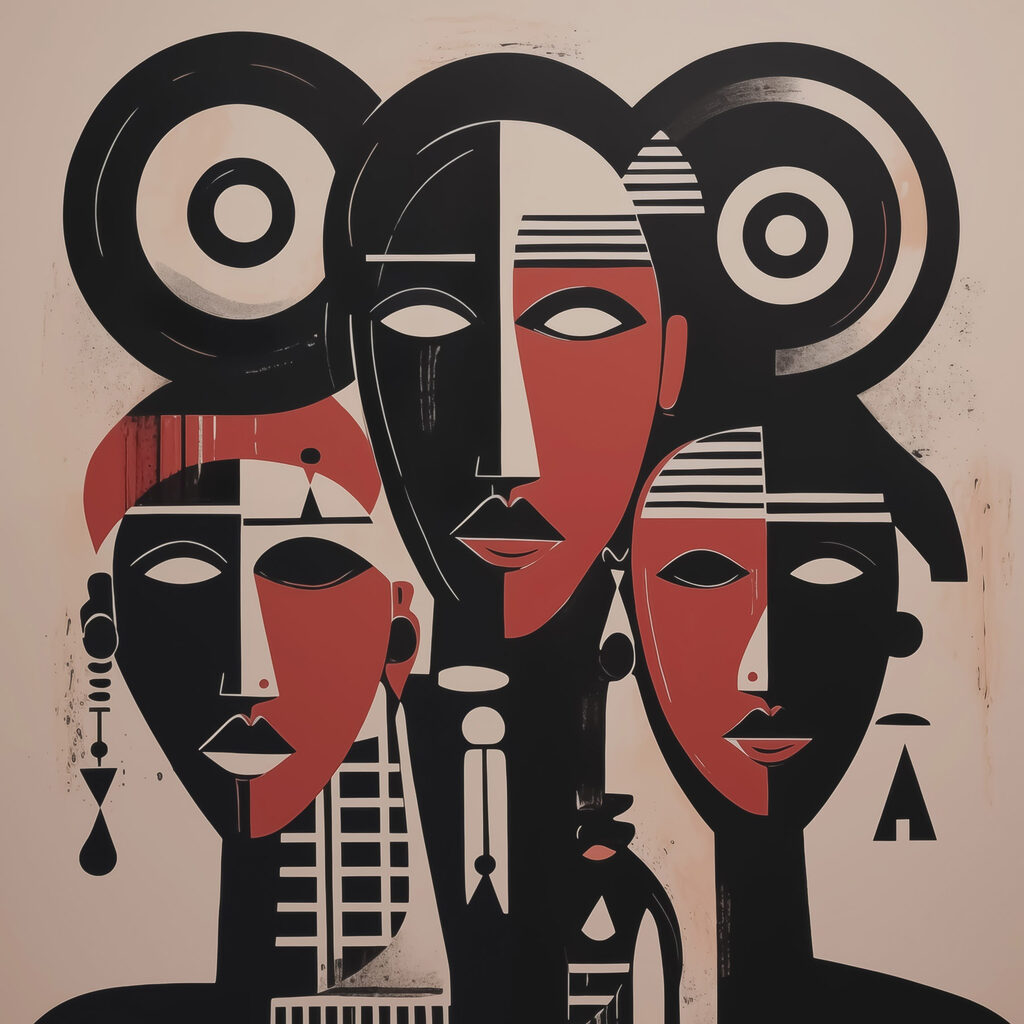 Group of people with different shapes and colors Group of people with different shapes and colors