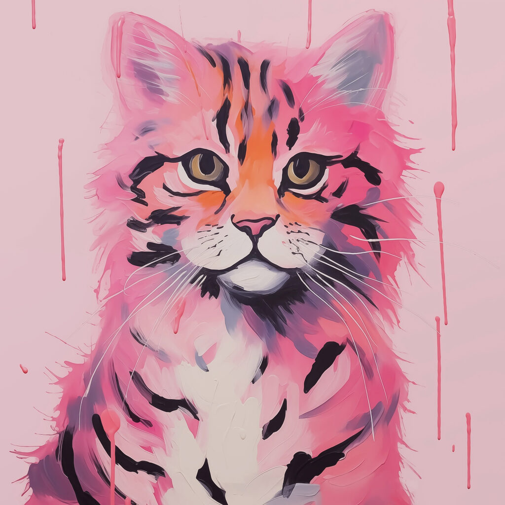 Painting of a cat Painting of a cat