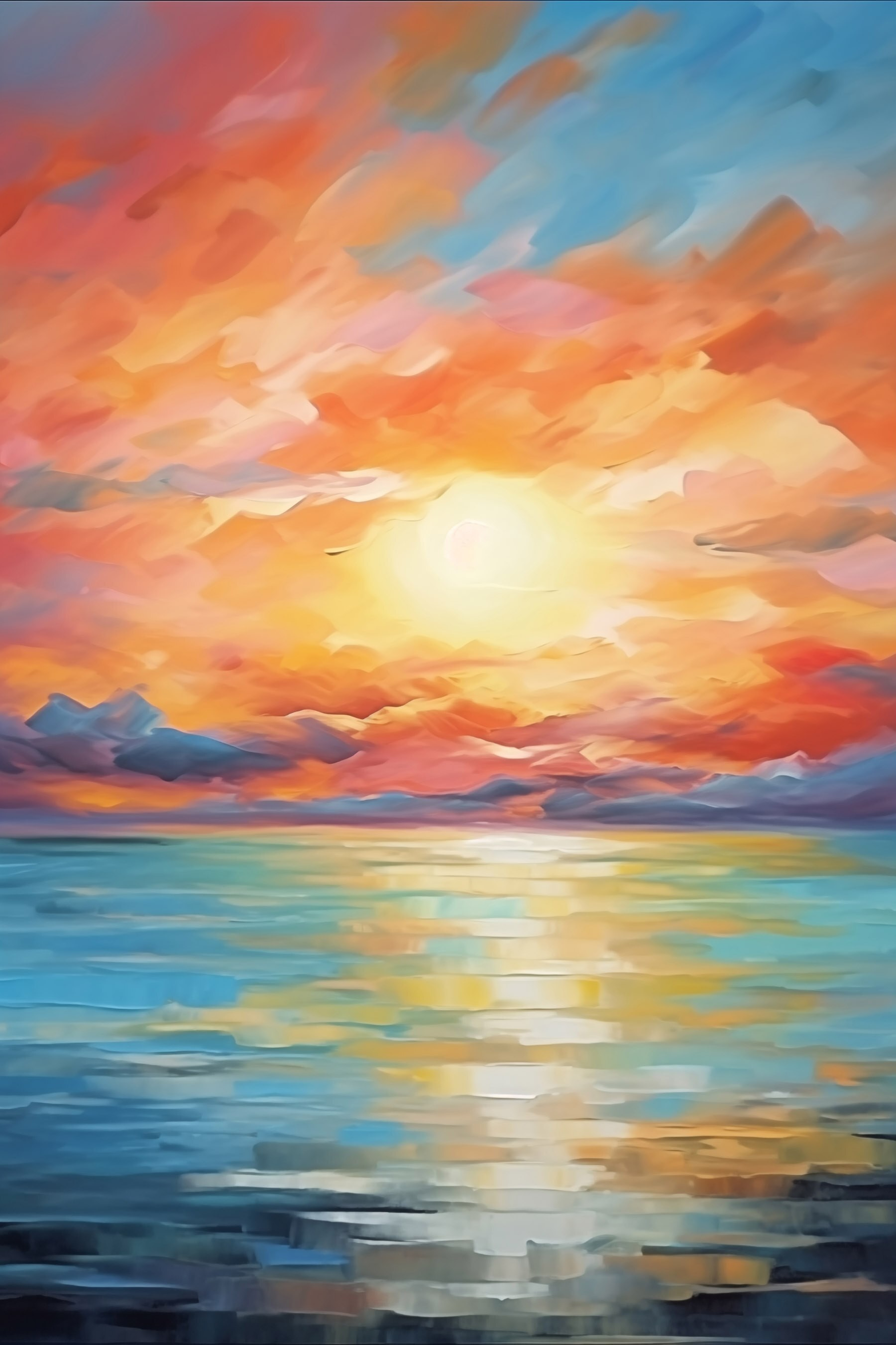 Sunset over water