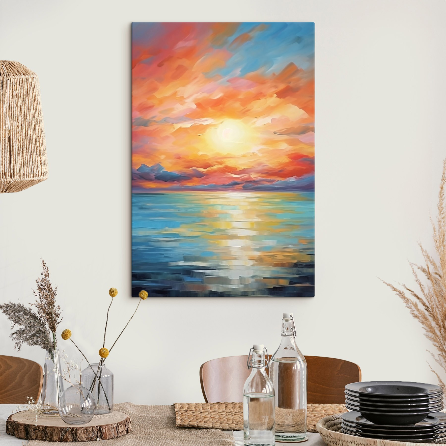Sunset over water
