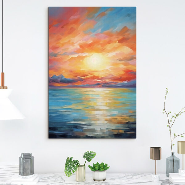 Sunset over water