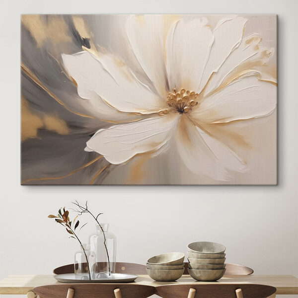 Quadri Quadri Dipinto raffigurante un fiore bianco (COD: s41679)