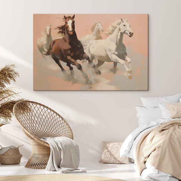 Group of horses running