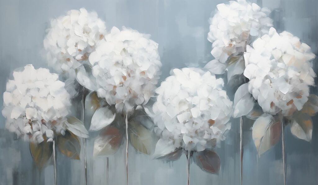 Pittura di fiori bianchi Pittura di fiori bianchi