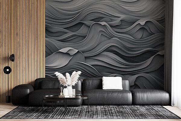 Grey and white wavy pattern