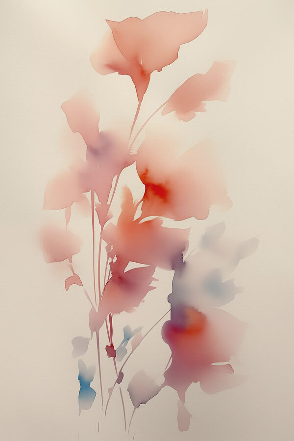 Watercolor painting of flowers