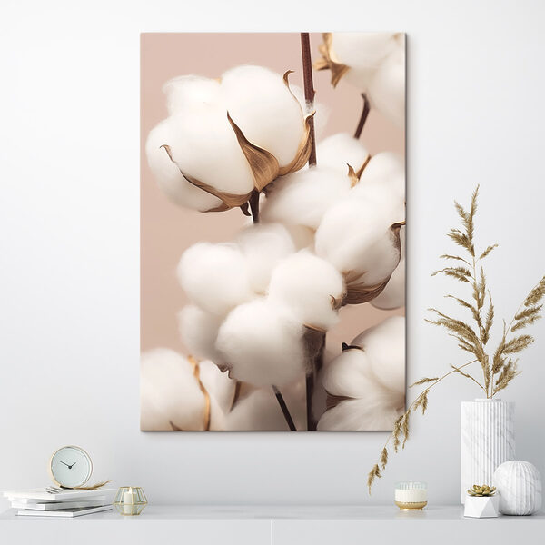 Quadri Morbidi fiori di cotone risplendono nella luce soffusa