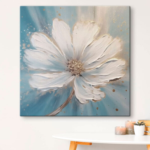 Quadri Quadri Dipinto raffigurante un fiore bianco (COD: s41690)