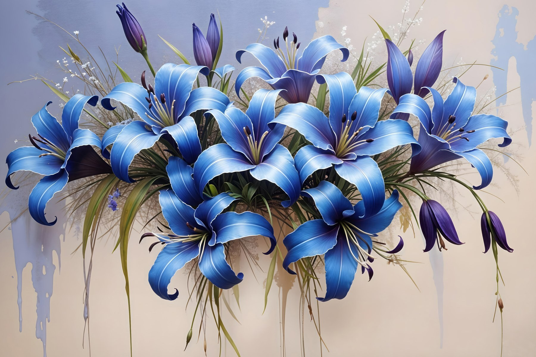 Group of blue flowers
