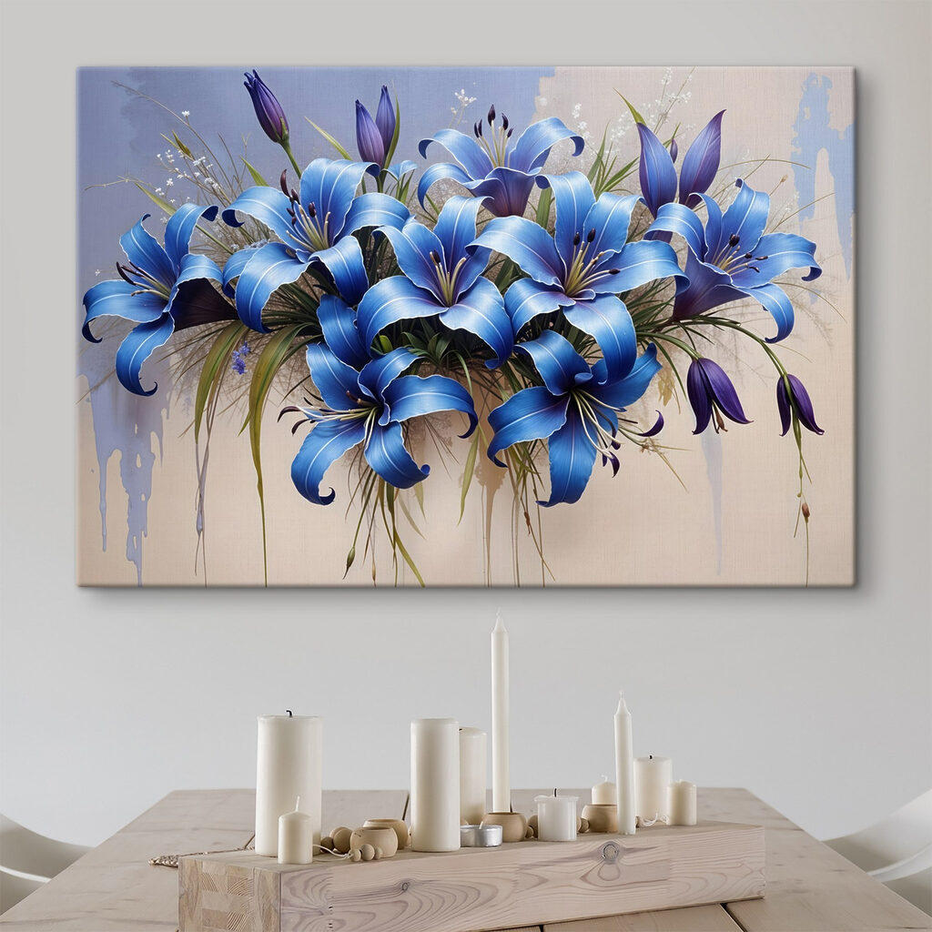 Group of blue flowers