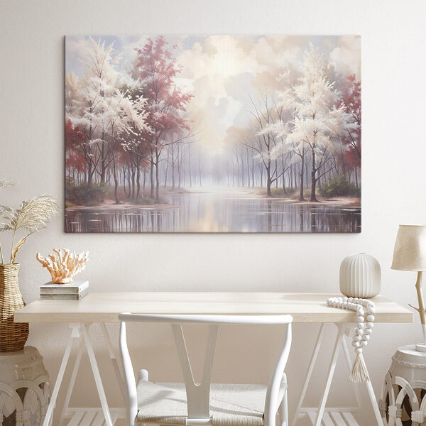 Quadri Specchio d'acqua con alberi e cielo nuvoloso (COD: s41720) Quadri Quadri Specchio d'acqua con alberi e cielo nuvoloso (COD: s41720)