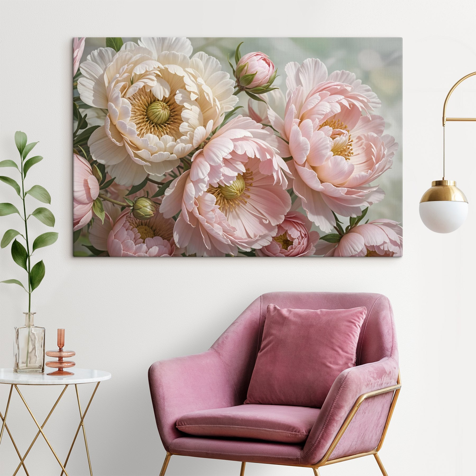 Delicate blooms in soft hues