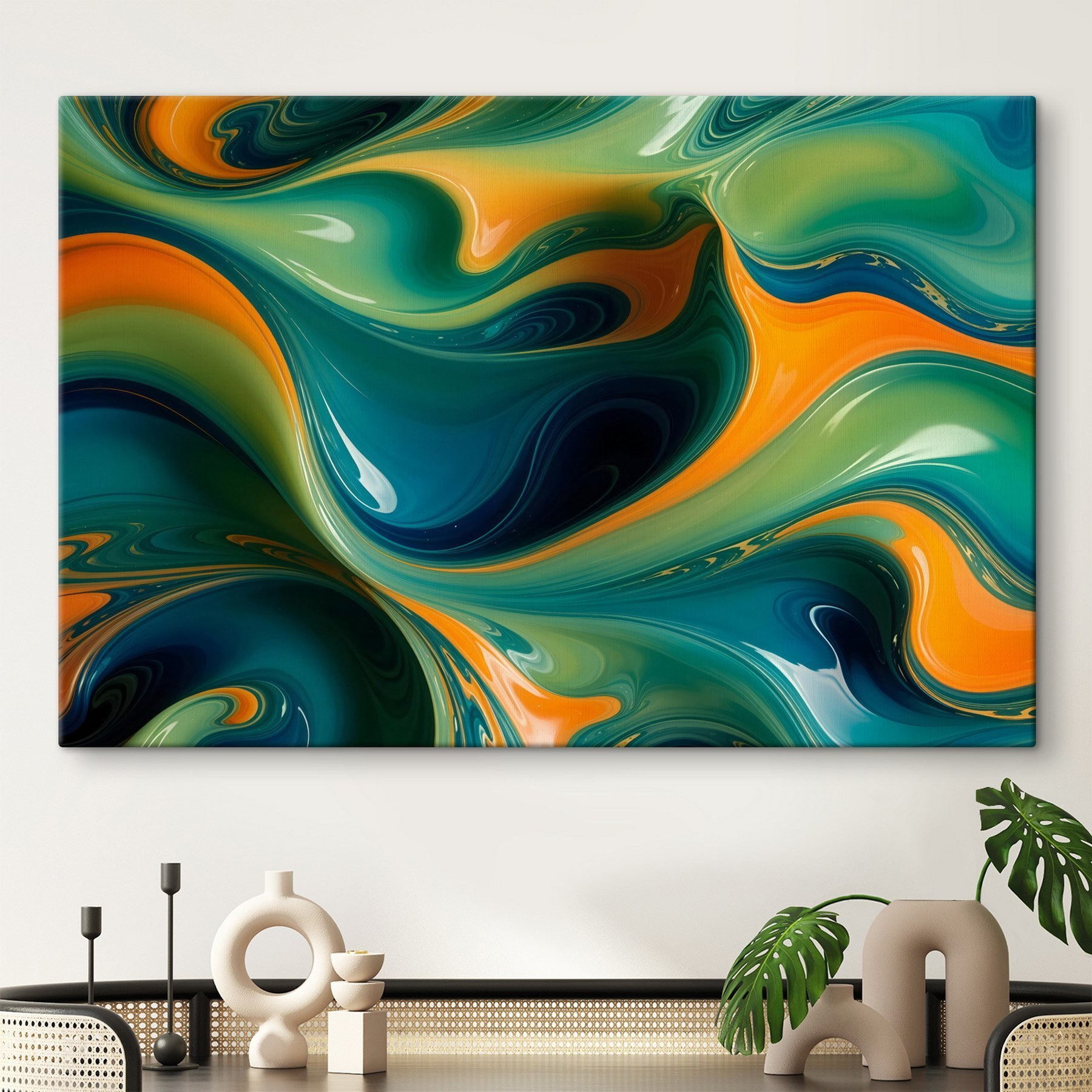 Colorful swirls of paint Colorful swirls of paint
