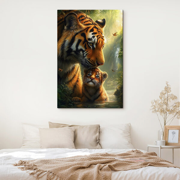 Tiger and a cub in the jungle Tiger and a cub in the jungle