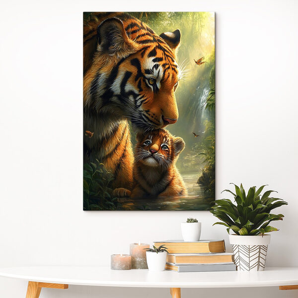 Tiger and a cub in the jungle Tiger and a cub in the jungle