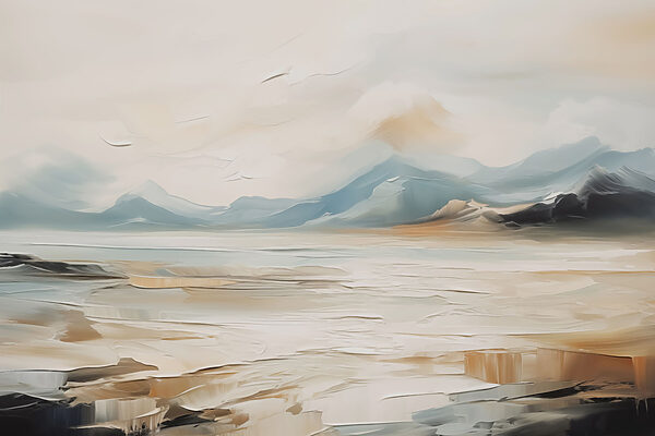 Pittura di un paesaggio desertico Pittura di un paesaggio desertico