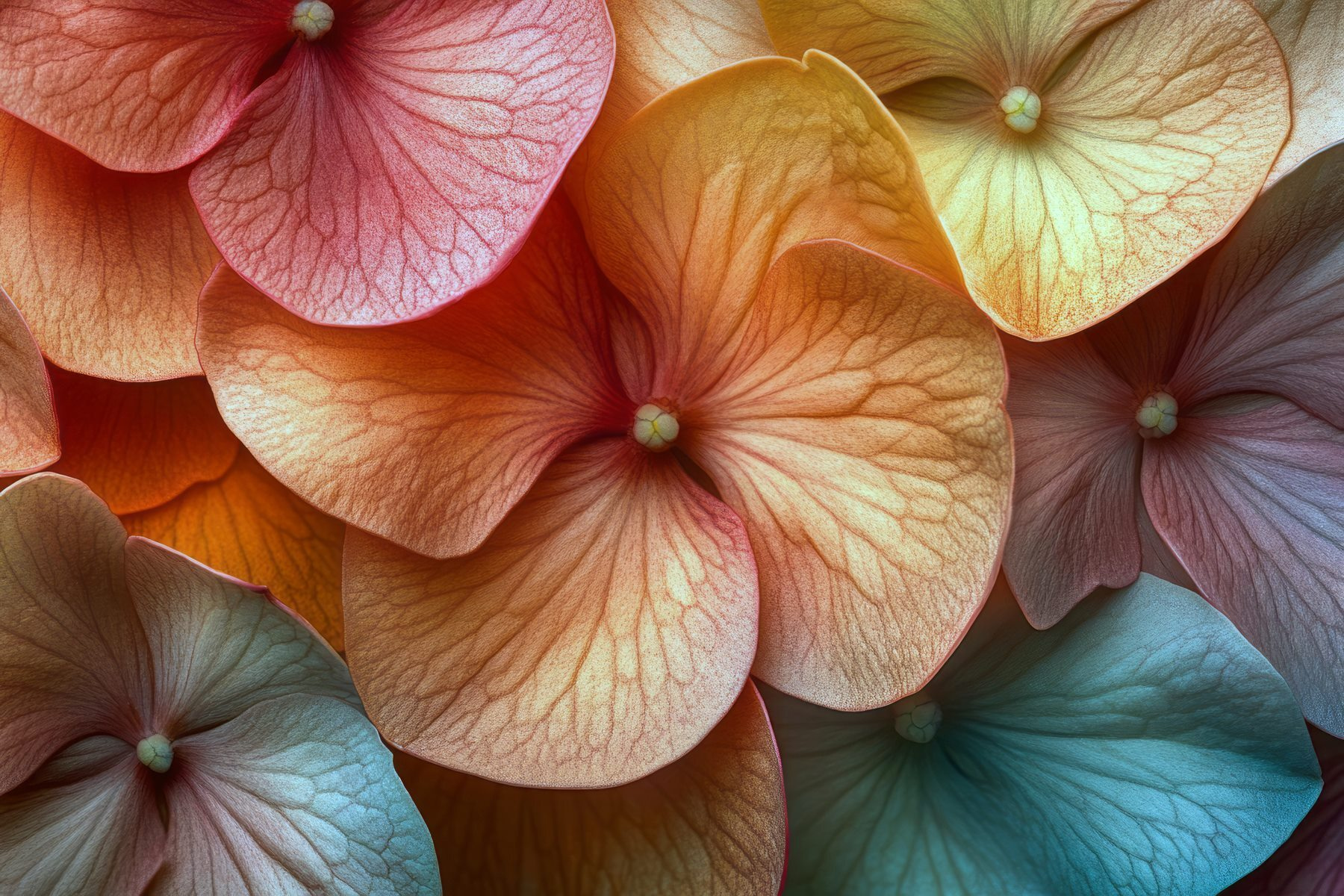 Delicate petals in soft hues