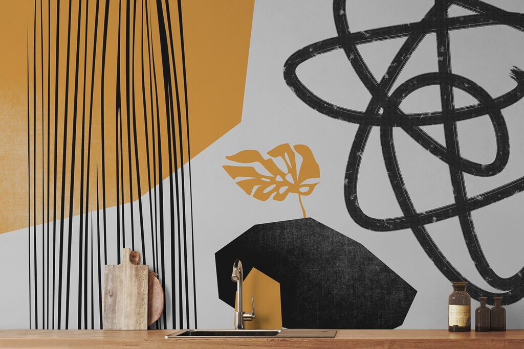 Black and yellow art