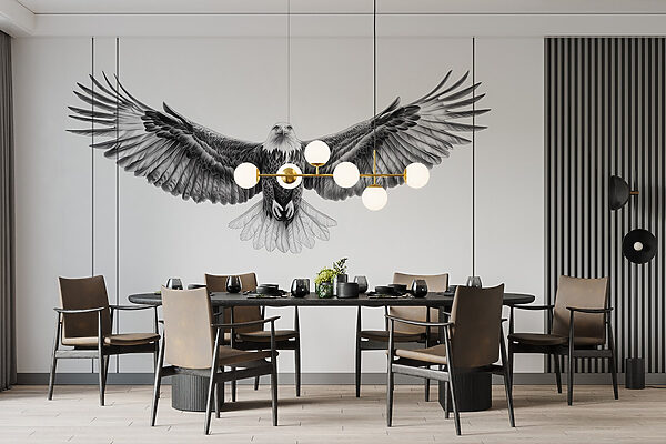 Immagine in bianco e nero di un uccello in volo Immagine in bianco e nero di un uccello in volo